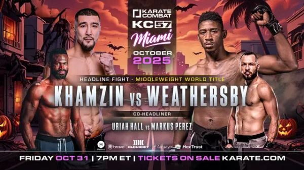 Российский кикбоксёр выиграл главный бой турнира Karate Combat 57 и стал чемпионом лиги